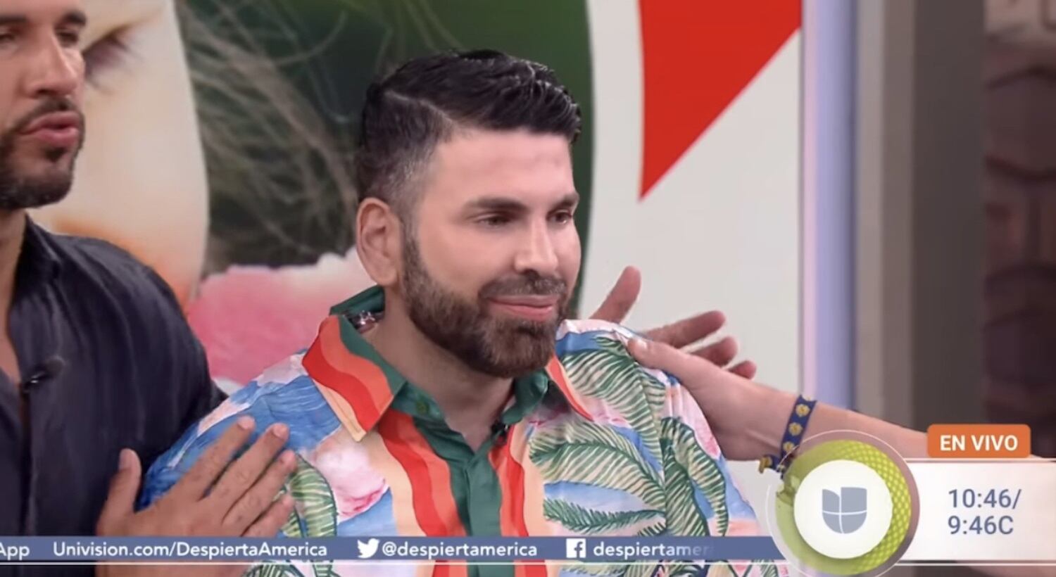 Jomari Goyso regresó al set y se rio de la situación (Foto: Univision)