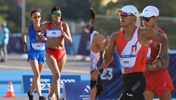 Kimberly García y César Rodríguez lograron medalla de plata en Marcha Atlética con Relevos Mixtos. (Foto: Composición / IPD)
