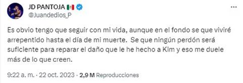 El cantante admitió la infidelidad (Foto: Juan de Dios Pantoja / Instagram)