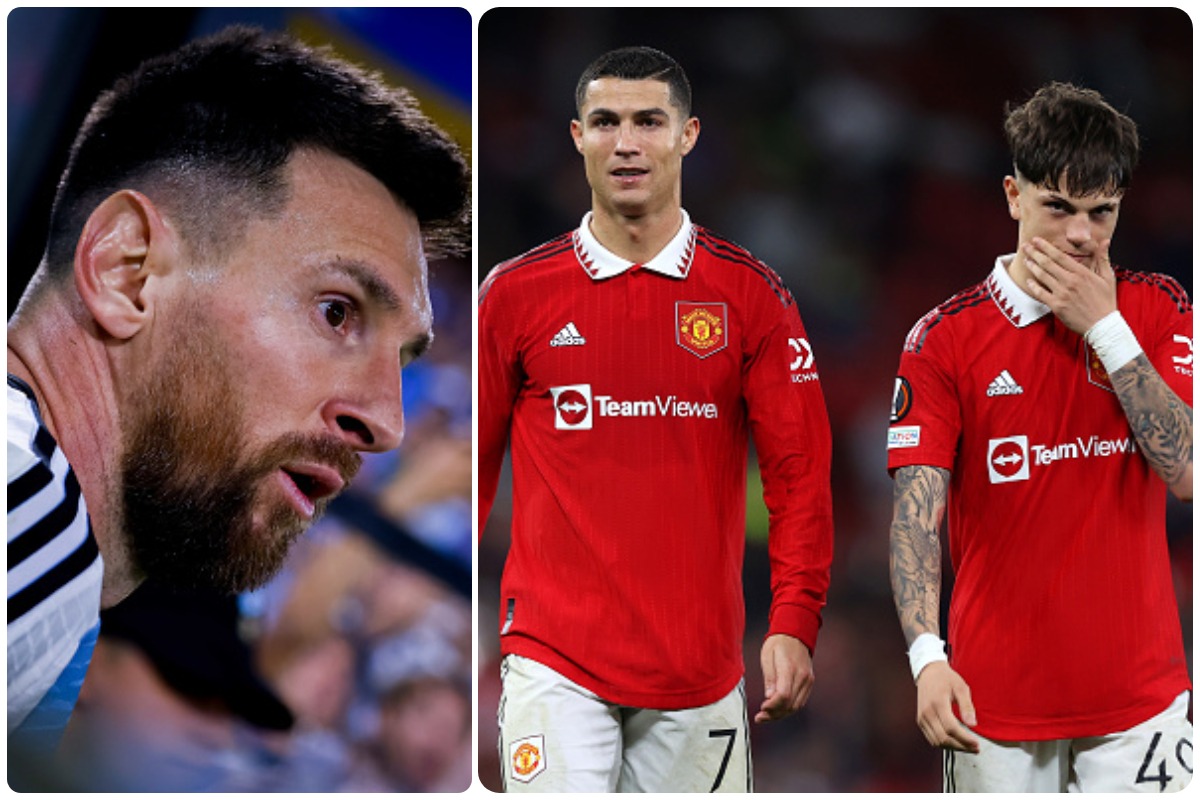 Cristiano Ronaldo y Alejandro Garnacho fueron compañeros en el Manchester United durante una temporada. (Foto: Getty Images)