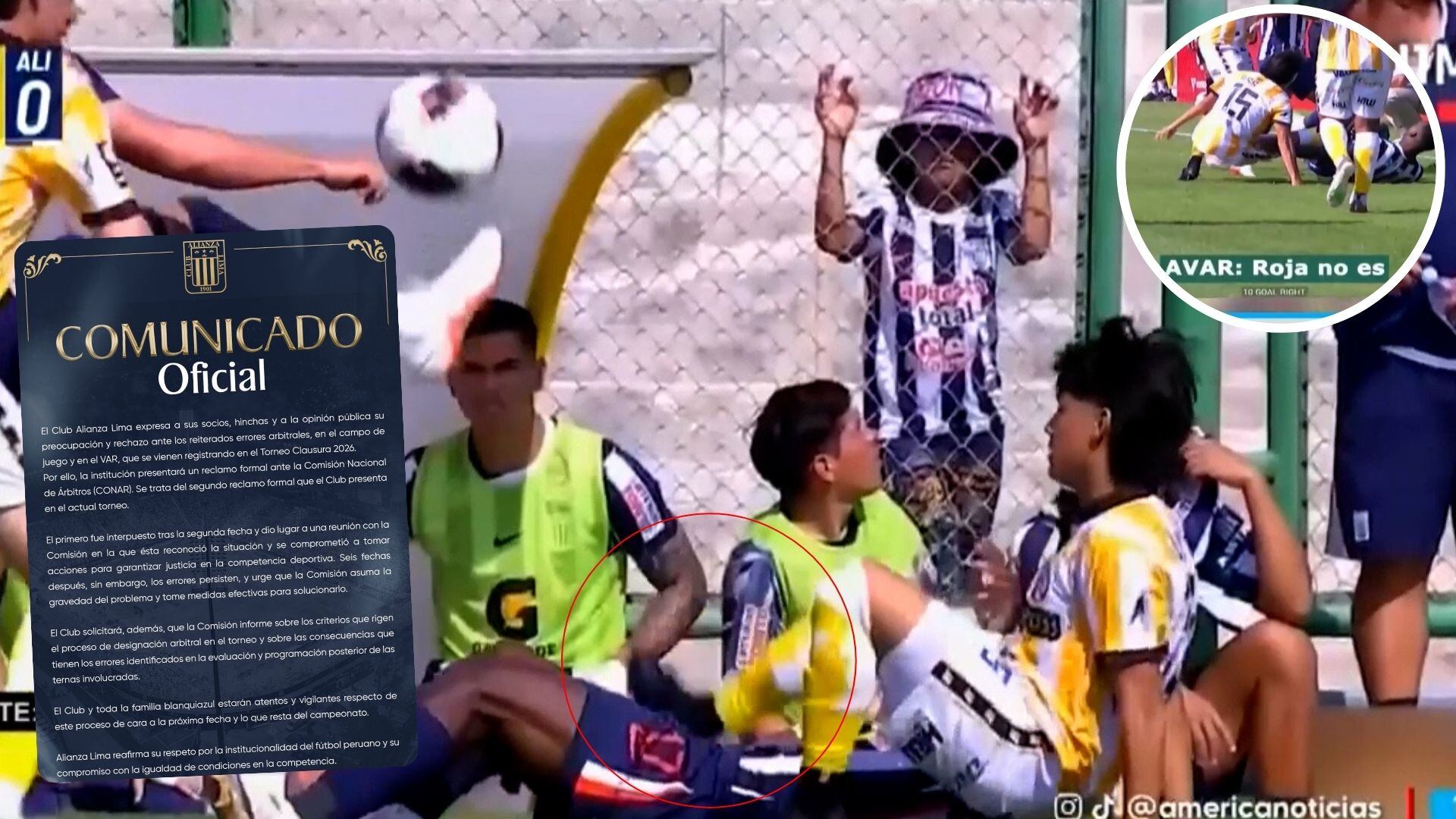 Alianza Lima reclamará ante la CONAR por los arbitrajes de la fecha 8