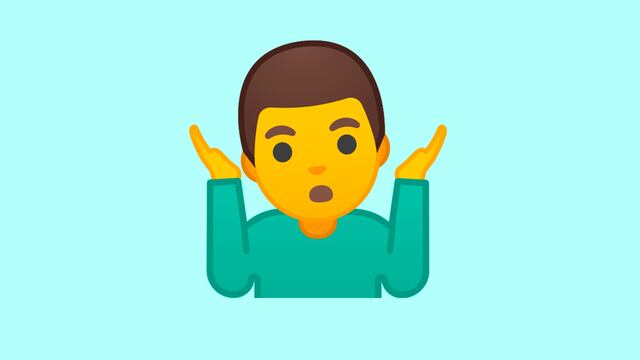 Esto significa realmente el emoji que enconge los hombros en WhatsApp