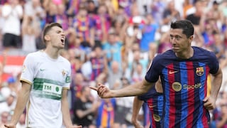 Con doblete de Lewandowski: Barcelona venció a Elche y es el nuevo líder de LaLiga Santander