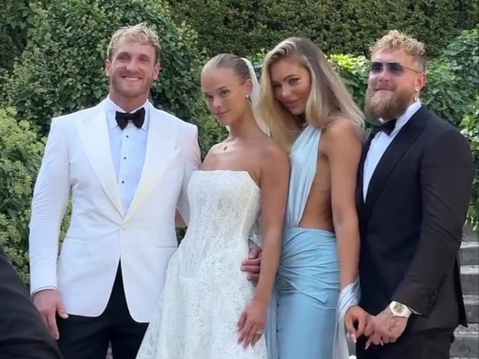 Su hermano Jake Paul estuvo presente en su ceremonia matrimonial junto a su prometida Jutta Leerdam. (Crédito: @jakepaul / Instagram)