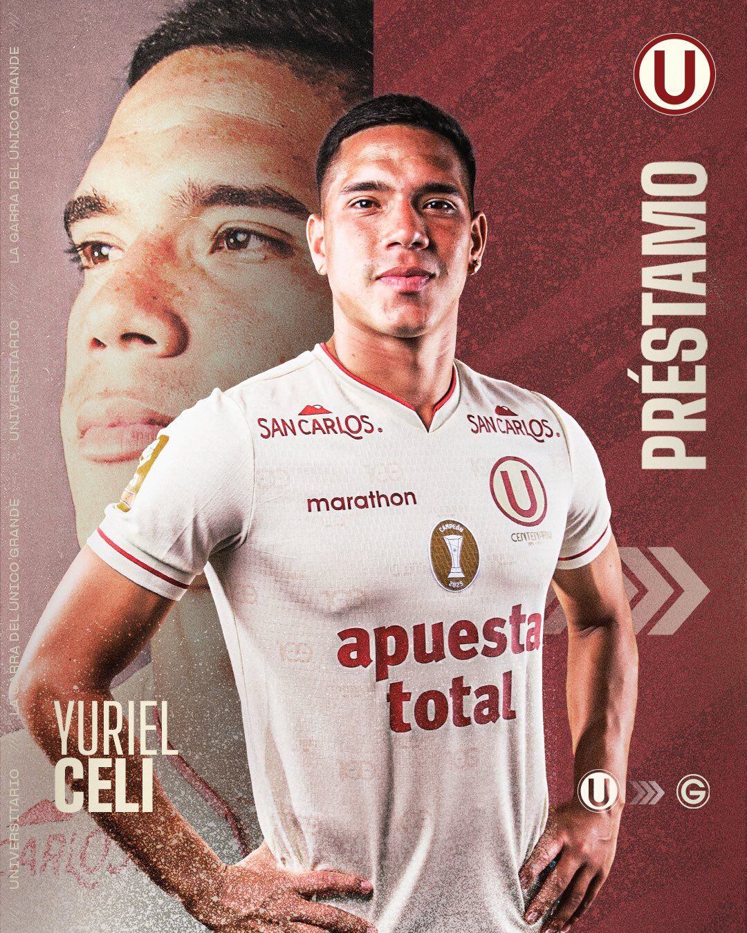 La comunicación de Universitario de Deportes para el pase de Yuriel Celi. (Foto: @Universitario)