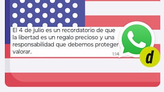 40 frases para enviar el 4 de julio por WhatsApp: Día de la Independencia de EE.UU.