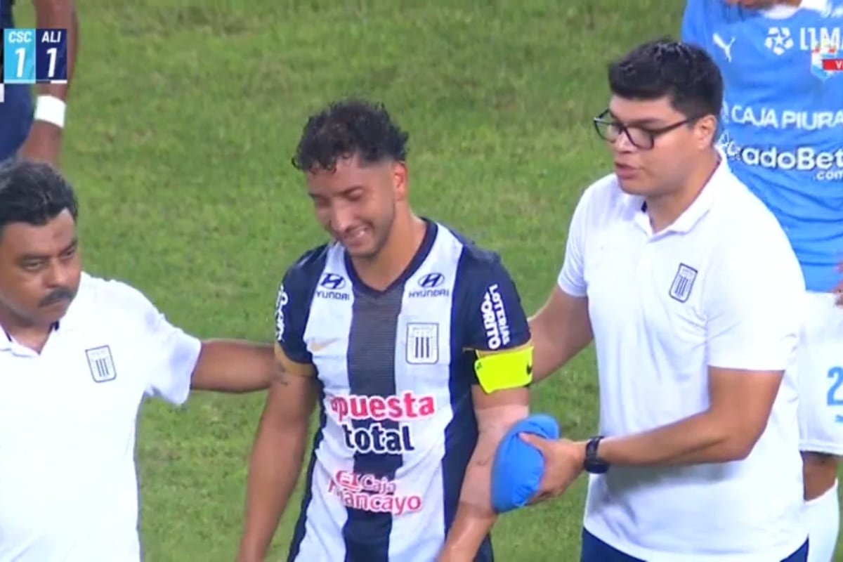 Jean Pierre Archimbaud salió entre lágrimas del campo de juego tras sufrir una dura lesión en el codo. (Foto: Captura)