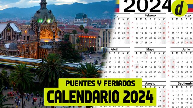 Calendario 2024 en Colombia: días festivos oficiales, descansos y puentes