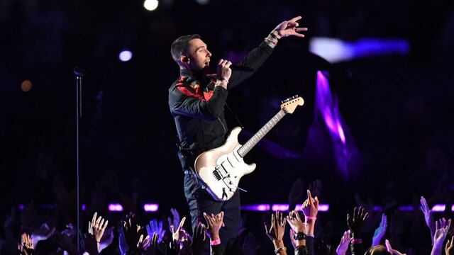 ¡El show de Maroon 5! Adam Levine animó el Halftime del Super Bowl 2019