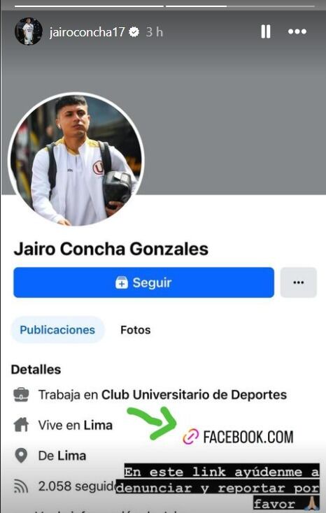 Jairo Concha denunció perfil falso en Facebook. (Foto: Instagram)