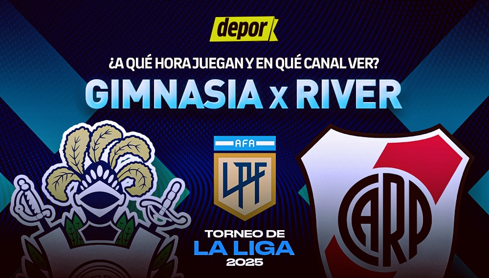 Gimnasia y River Plate se enfrentan por la fecha 14 de la Liga Profesional Argentina. (Diseño: Christian Marlow)
