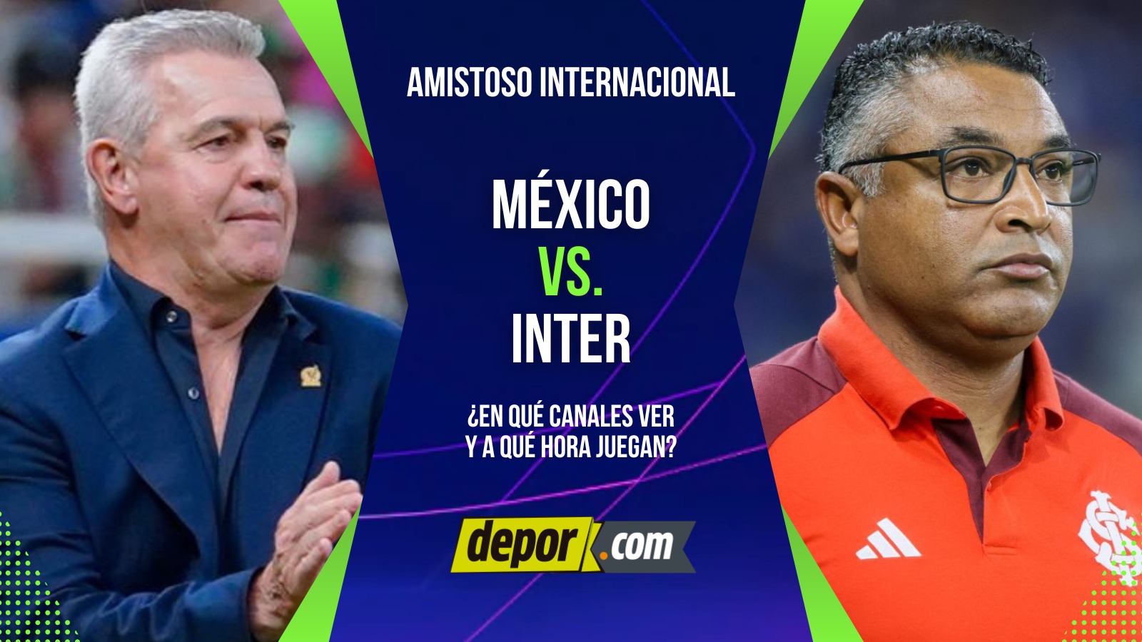 México enfrentará al Inter de Porto Alegre en amistoso internacional. (Diseño: Depor)