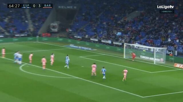 ¡Otro tiro libre! Lionel Messi y el glorioso disparo para sentenciar el 4-0 ante el Espanyol [VIDEO]