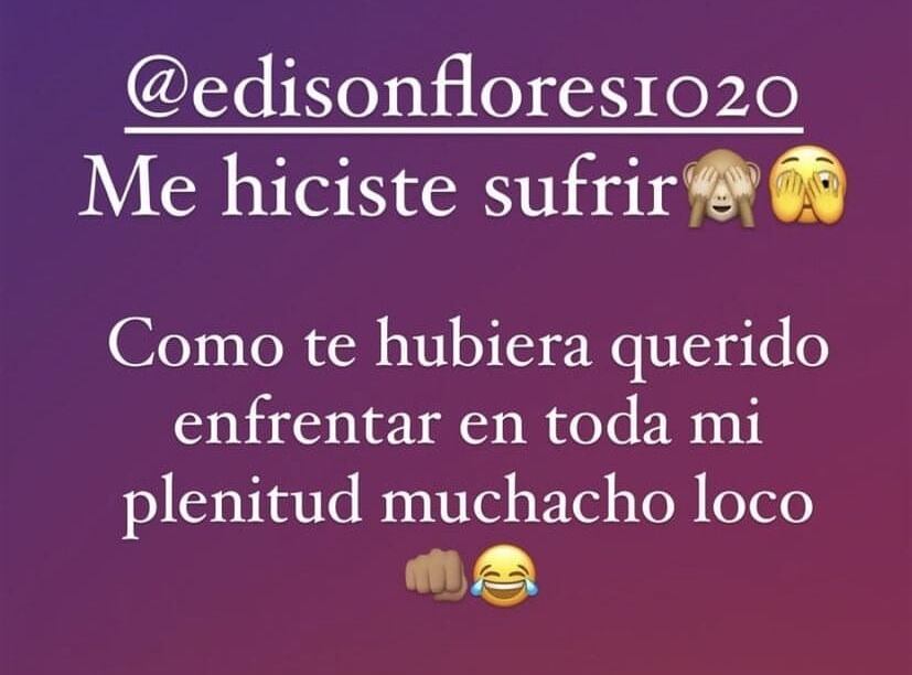 El mensaje de Farfán a Flores en Instagram. (Imagen: Captura de Instagram)