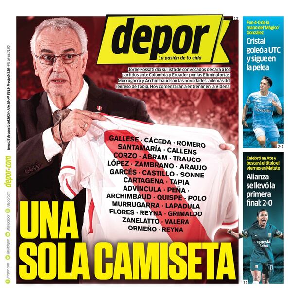 Portada de Depor