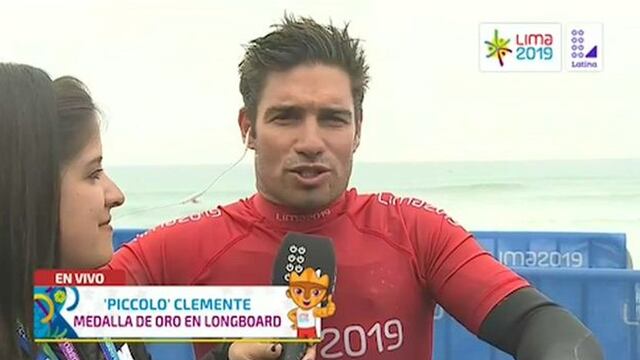El primer oro en surf: las palabras de 'Piccolo' Clemente tras coronarse en la modalidad de longboard en Lima 2019