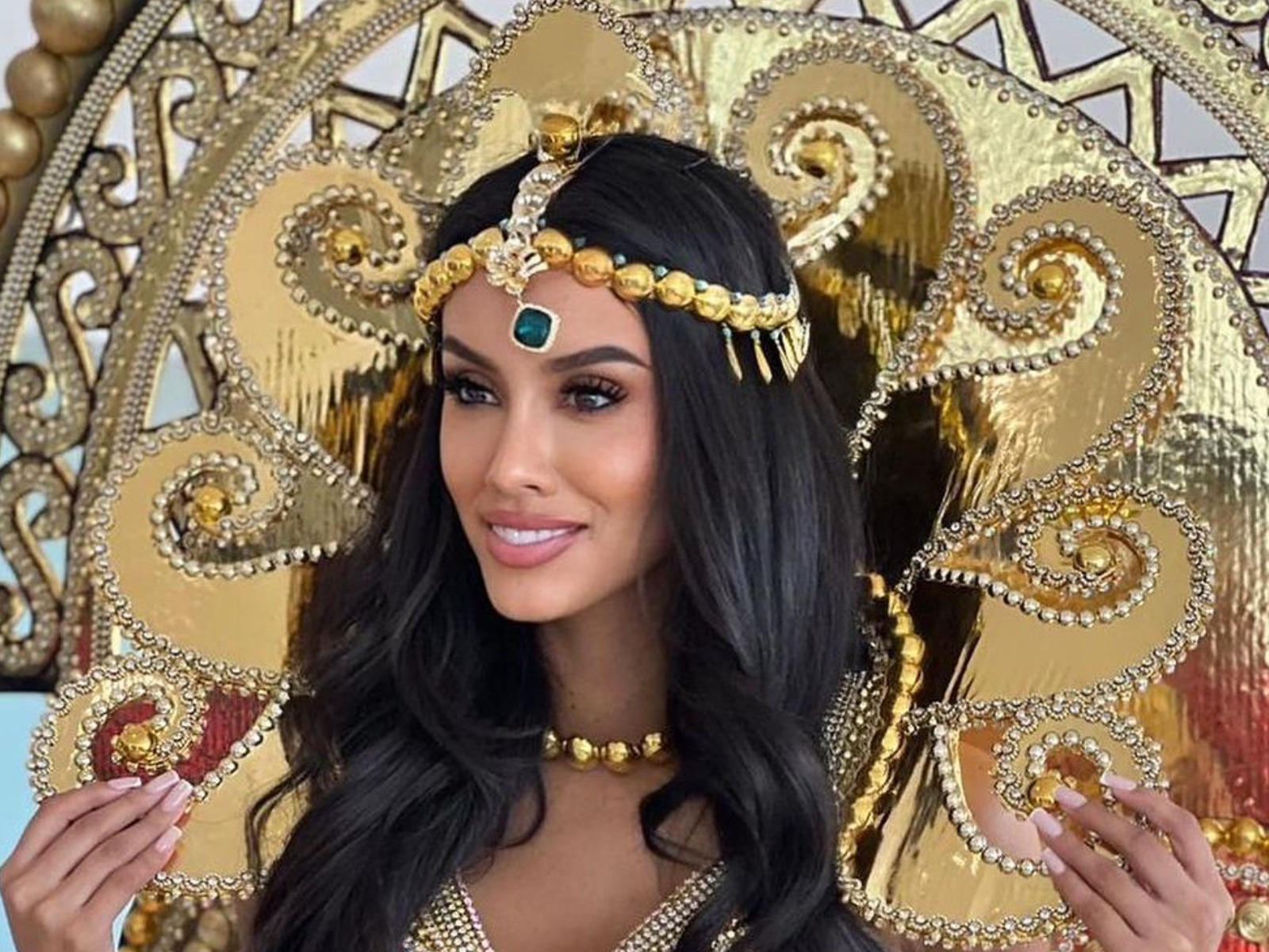 Camila Escribens, de Perú, con su traje típico en el Miss Universo 2023 (Foto: Miss Camila Escribens / Instagram)