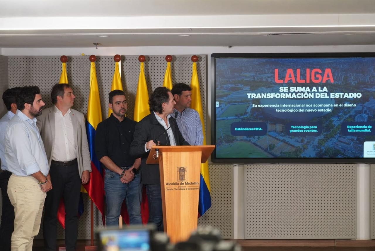 LALIGA exporta su conocimiento en infraestructuras y acompaña a la Alcaldía de Medellín en la transformación del Atanasio Girardot. (Foto: Difusión)