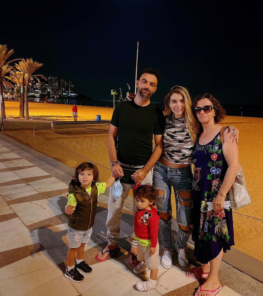 Marilyn Patiño junto a su exesposo en un viaje familiar que hicieron a Miami hace unos años (Foto: Marilyn Patiño / Instagram)