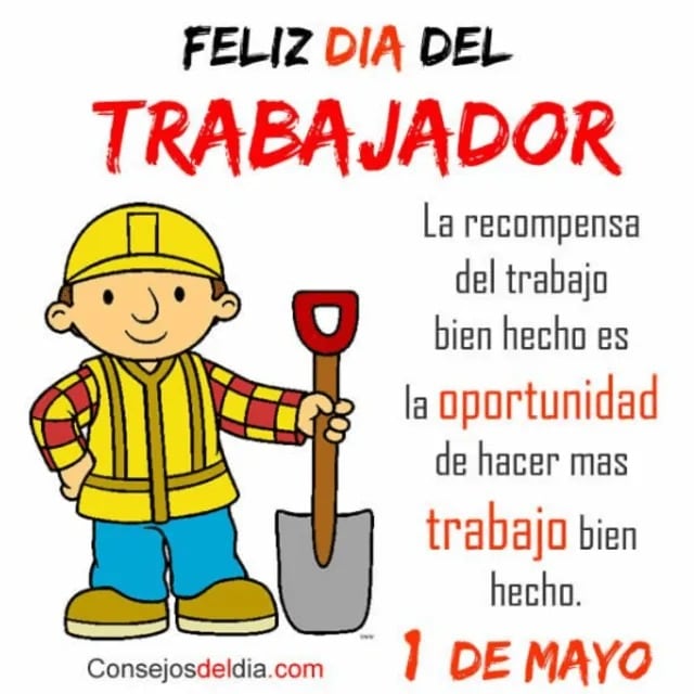 Imágenes para compartir por el Día del Trabajo en tus redes sociales. (Foto: Internet).