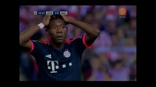 Atlético vs. Bayern Munich: espectacular disparo de Alaba que dio en el palo