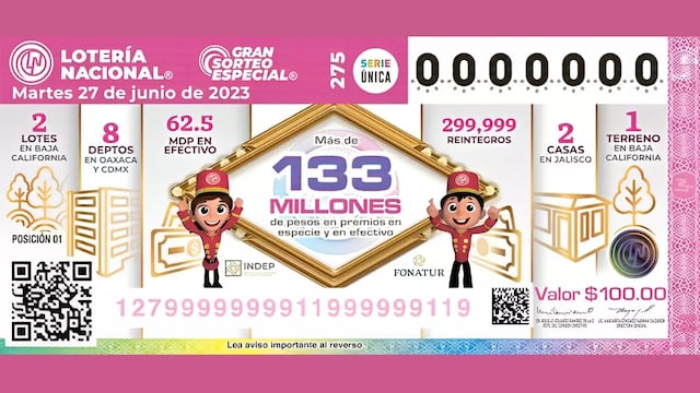 Gran Sorteo Especial del martes 27 de junio: ve los resultados de la Lotería Nacional 