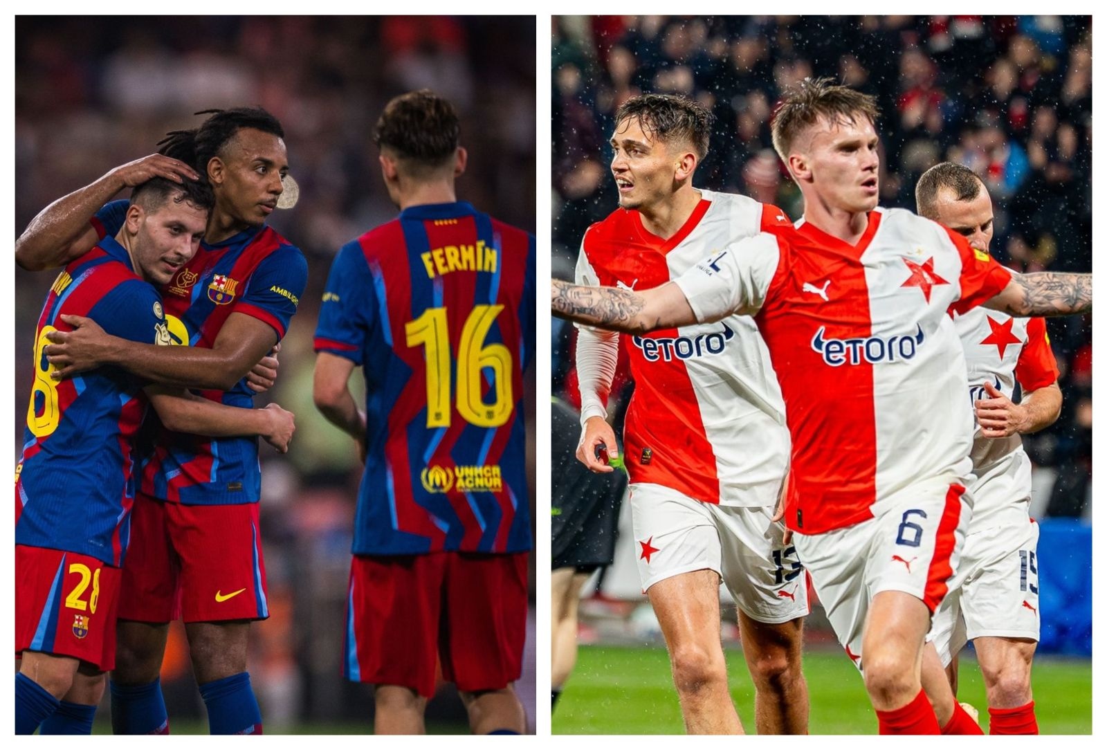 Barcelona vs. Slavia Praga se enfrentan por la Champions League 2025-26. (Foto: Composición)