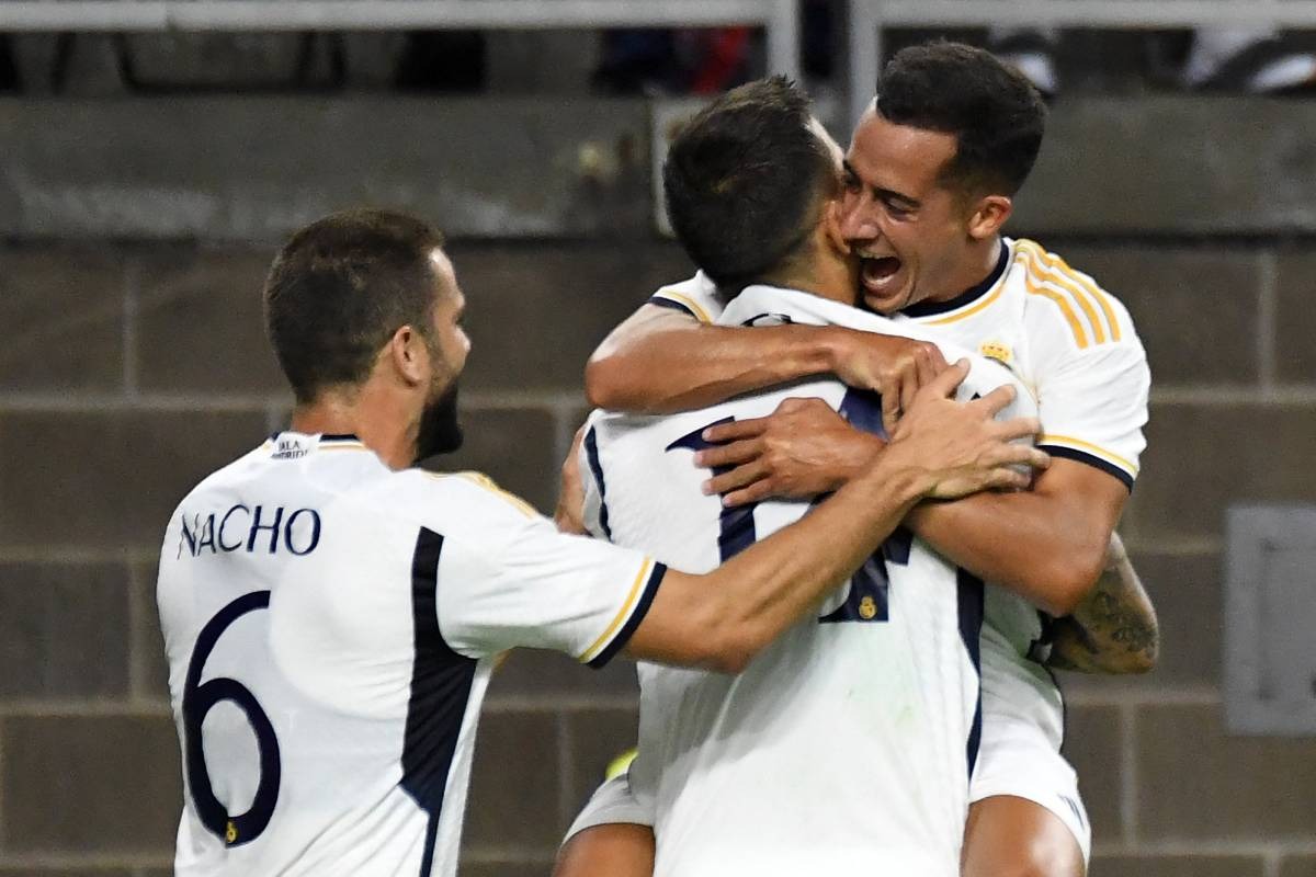 Bellingham y Joselú fueron los autores de los goles del Real Madrid en la victoria por 2-0 sobre el Manchester United por amistoso internacional de la pretemporada 2023-24. (Foto: AFP)