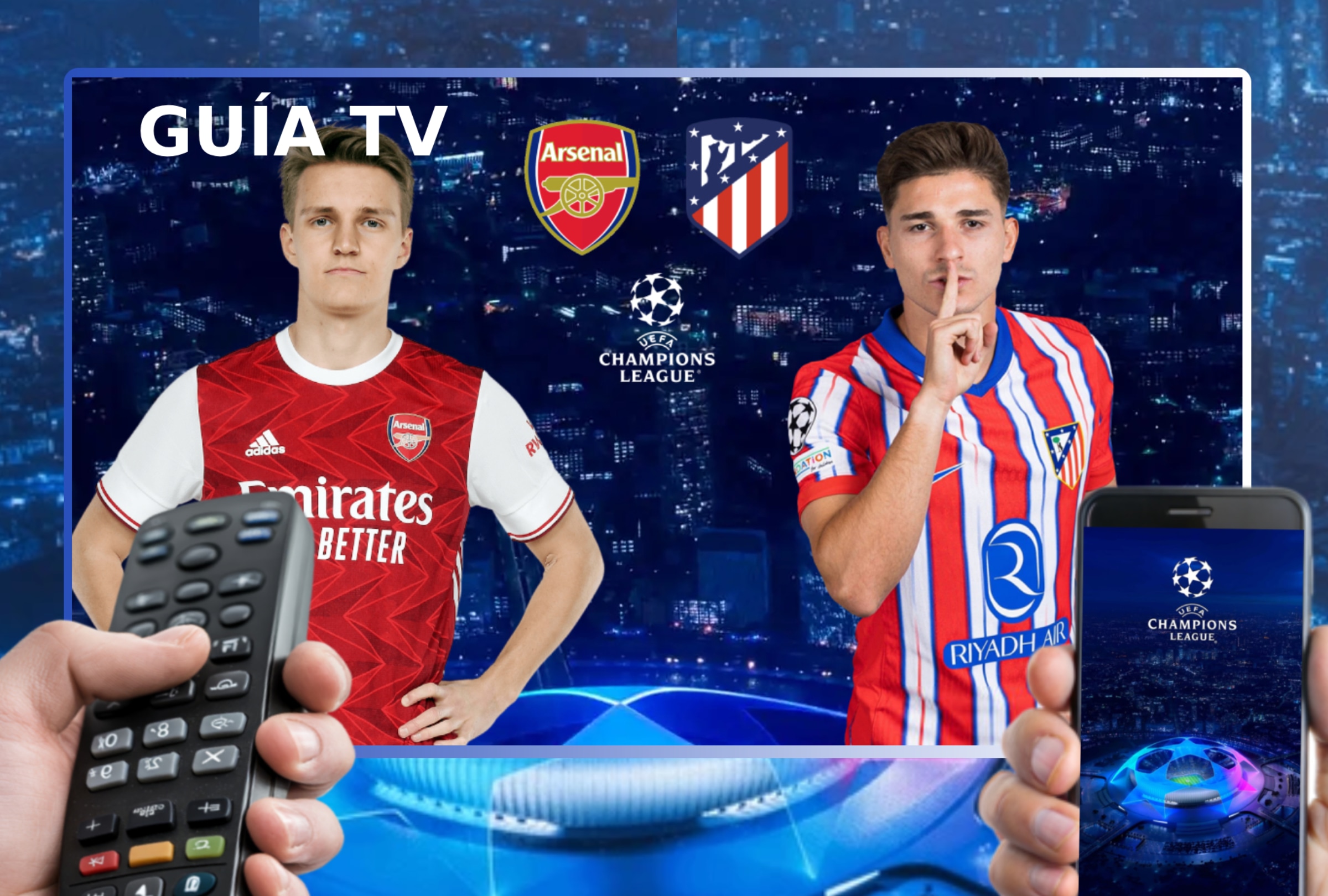 LONDRES (INGLATERRA, REINO UNIDO), 05/05/2026.- Lista de canales de televisión y servicios streaming para ver el partido entre Arsenal y Atlético de Madrid este martes 5 de mayo por la vuelta de las semifinales de la UEFA Champions League 2025-26 desde el Emirates Stadium de Londres, Inglaterra. FOTO DE NOÉ YACTAYO PARA DEPOR.COM