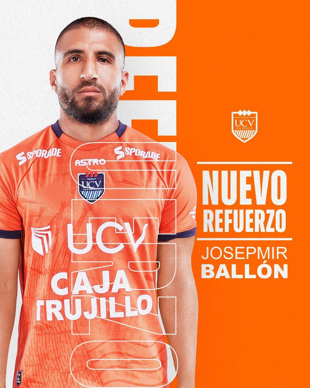 Así ha anunciado la UCV a Josepmir Ballón.