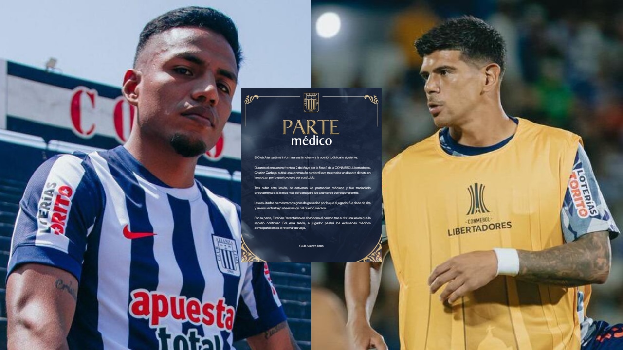 Alianza Lima confirmó lesiones de Cristian Carbajal y Esteban Pavez. (Fotos: Alianza Lima)