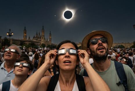 ▷ Hora exacta, cuánto dura y dónde ver el eclipse solar total EN DIRECTO hoy, 12 de agosto, en Zaragoza