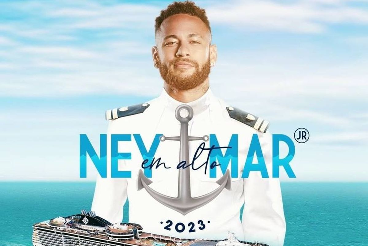 Con Neymar a bordo, zarpó el crucero de lujo de Santos hacia Río de Janeiro. (Foto: Twitter)