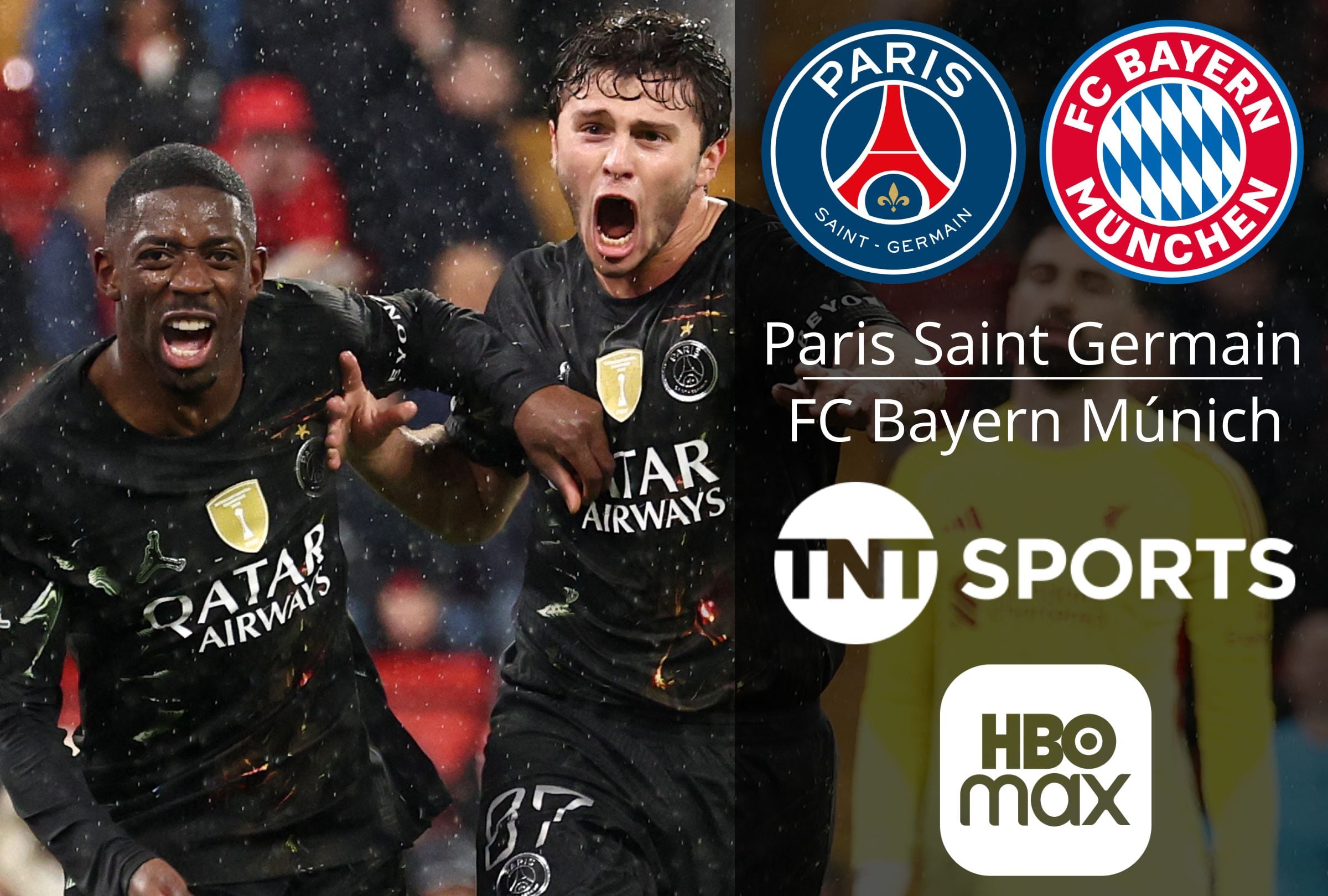 Conoce cómo y dónde ver TNT Sports y HBO Max para seguir la cobertura del partido PSG vs. Bayern este martes 28 de abril por la UEFA Champions League. (Foto: FRANCK FIFE / AFP / Composición Depor)