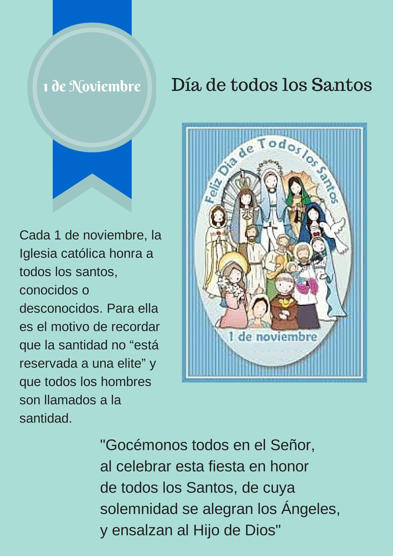 Frases por el Día de Todos los Santos: imágenes y mensajes para dedicar el 1 de noviembre (Foto: Pinterest).