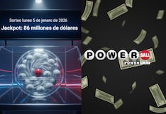 Números ganadores del Powerball EN VIVO hoy: mira los resultados del sorteo jackpot del 05 de enero 2026 con premio de $86 millones