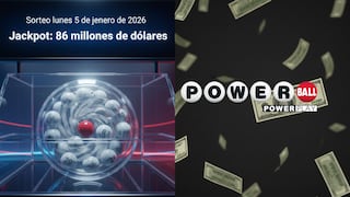 Números ganadores del Powerball del 05/01/2026: mira los resultados de la lotería del sorteo jackpot con premio de $86 millones