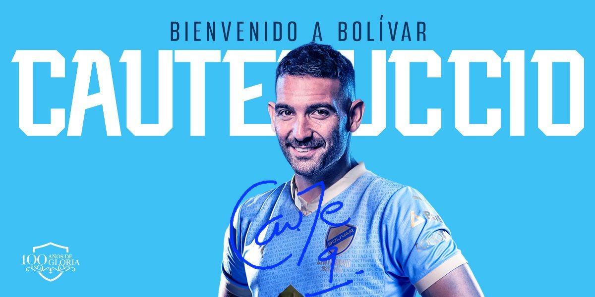 Martín Cauteruccio fue anunciado como nuevo refuerzo de Bolívar de La Paz. (Foto: @Bolivar_Oficial)