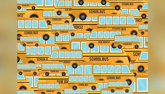 ¿Puedes ver el lápiz escondido entre los autobuses escolares en esta ilusión óptica? Si puedes encontrarlo en menos de 21 segundos, ¡tienes ojos de águila! (Foto: Go Simple Tax)
