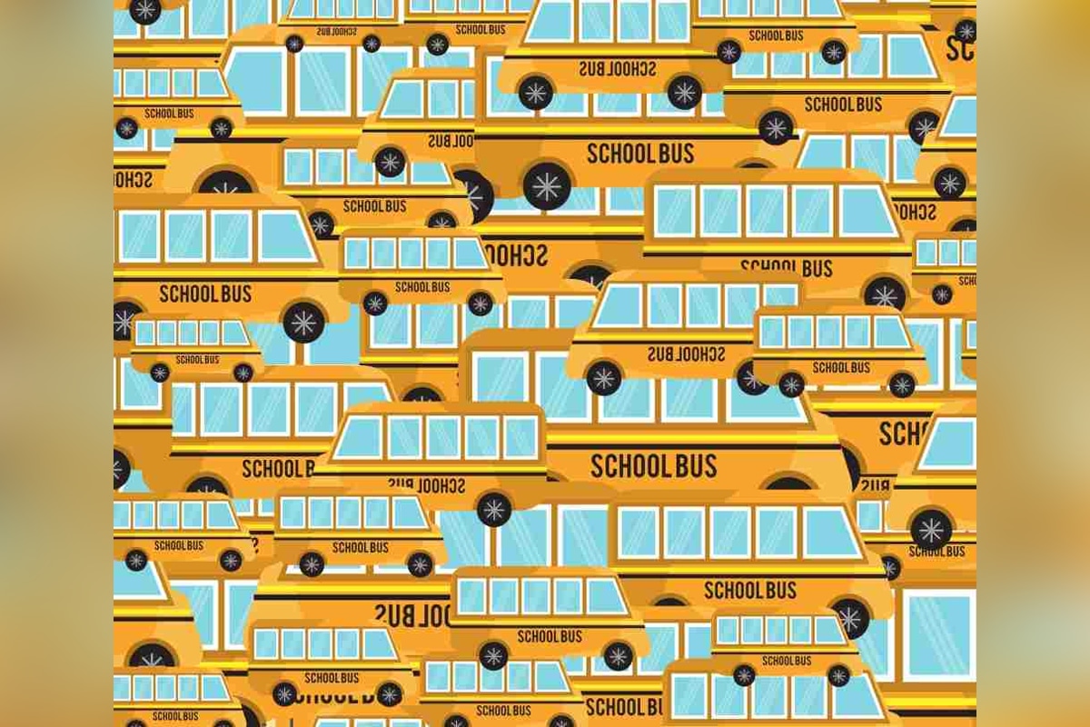 ¿Puedes ver el lápiz escondido entre los autobuses escolares en esta ilusión óptica? Si puedes encontrarlo en menos de 21 segundos, ¡tienes ojos de águila! (Foto: Go Simple Tax)