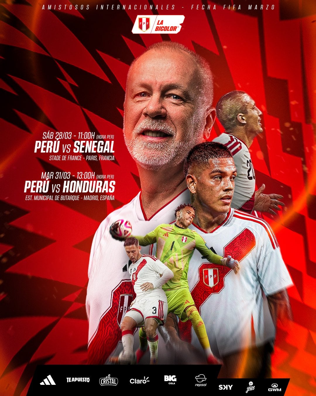 Selección Peruana confirmó dos amistosos, en París y en Madrid. (Foto: La Bicolor)