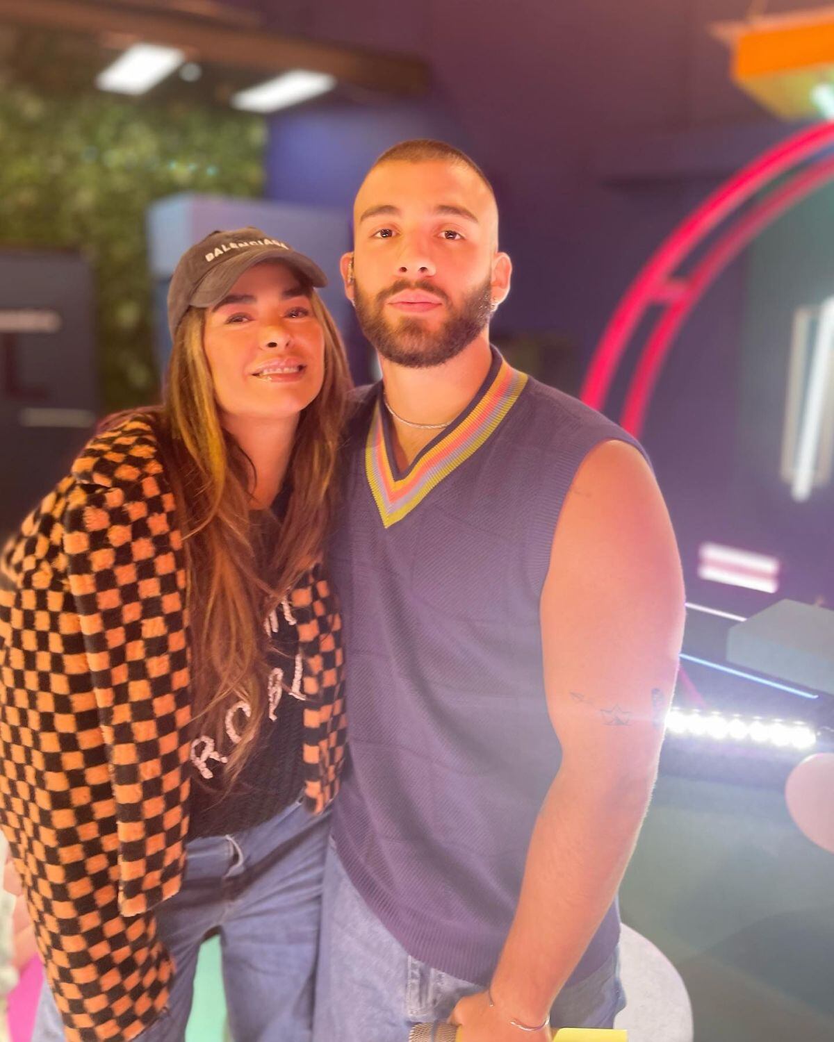 Junto a Manuel Turizo en "La casa de los famosos México" (Foto: Galilea Montijo / Instagram)