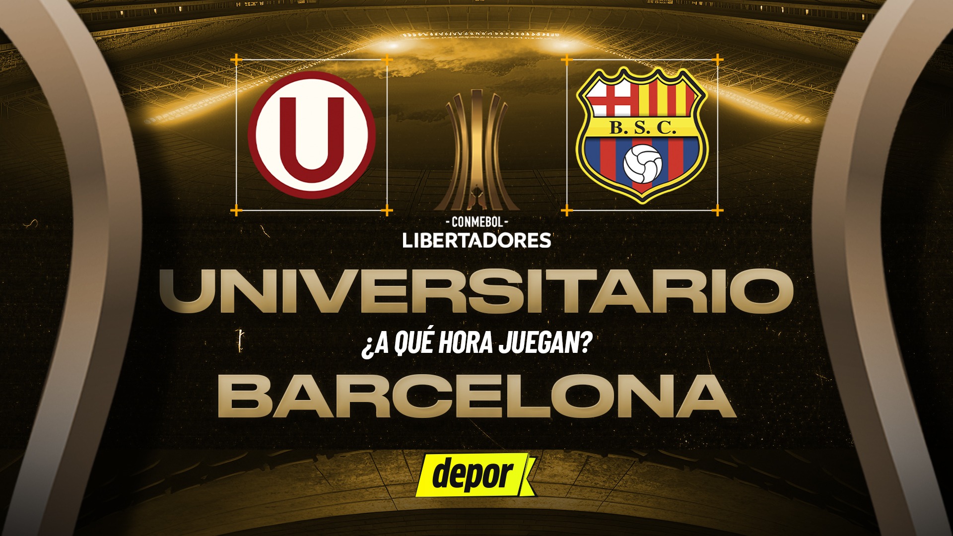 Universitario y Barcelona SC chocan por el Grupo B de la Copa Libertadores. (Diseño: Christian Marlow)