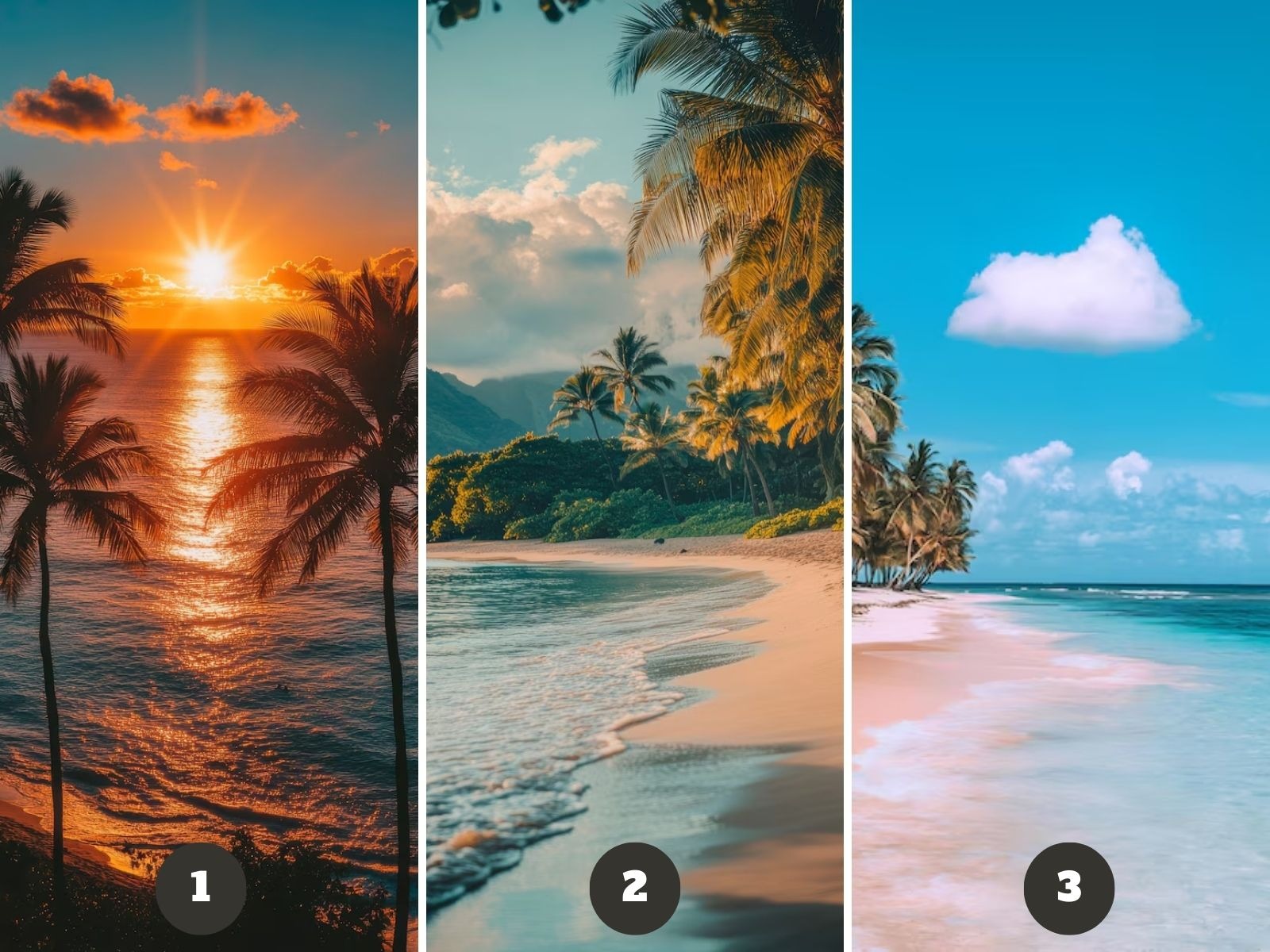 Test visual: Eligiendo una de estas playas conocerás cuándo se cumplirán las metas que tienes en mente. (Foto: Composición Freepik / Depor)