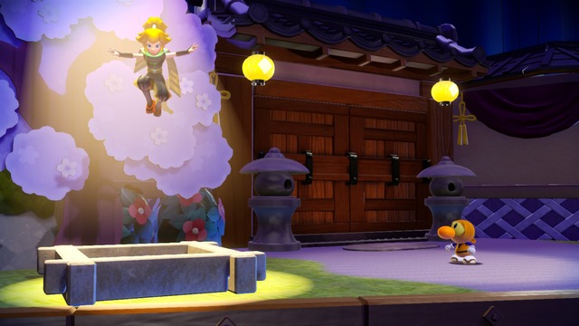 El título de Nintendo se plantea como una obra teatral, en donde el papel protagónico lo tiene la princesa Peach.
