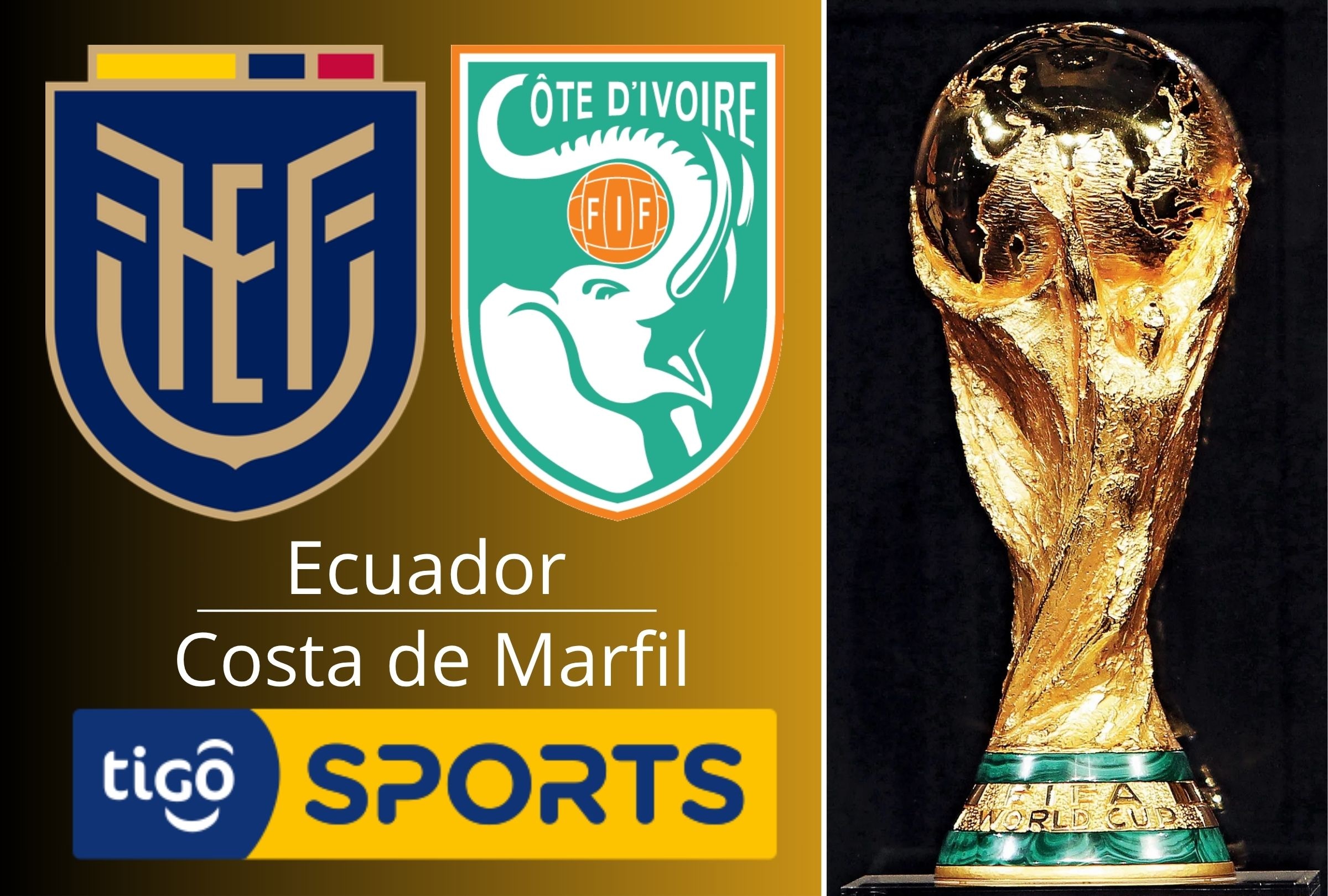 Conoce cómo y dónde ver Tigo Sports en vivo para ver el partido Ecuador vs. Costa de Marfil HOY 14 de junio por el Mundial 2026. (Foto: Composición Depor)