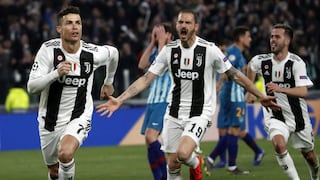 ¡Cristiano salvador! Con un triplete suyo, Juventus goleó 3-0 al Atlético y pasó a cuartos de la Champions