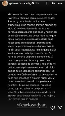 La famosa actriz respondió contundemente al presentador de "En casa con Telemundo" (Foto: Elizabeth Gutiérrez/ Instagram)
