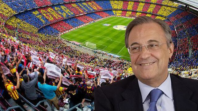 Barcelona: hinchas le dedicaron una pancarta a Florentino Perez en el Camp Nou