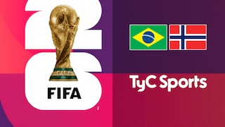 TyC Sports transmitió el partido Brasil 1-2 Noruega por el Mundial 2026